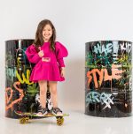 Φορεματάκι φουξ με φούντα στα μανίκια - Image 2