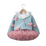 Cute baby girl winter cardigan