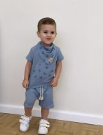 Σετακι μπλουζάκι, σορτς & φουλάρι