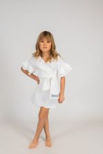 Λευκό φόρεμα με ζώνη Minimo