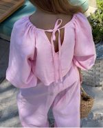 Λινό σετ σε δύο αποχρώσεις - Image 3