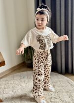 Beige leopar set