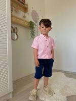 Λινό πουκαμισάκι με παντελόνι - Image 2