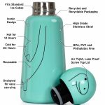 LUND London – Skittle Water Bottle Δεινόσαυρος Διπλόδοκος 300mL - Image 5