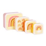 A little lovely company: Σετ 4 δοχεία φαγητού Lunch & Snack Box Rainbows - Image 3