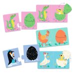 Djeco 12 Παζλ με 2 κομμάτια με εφέ κίνησης Το ζωάκι και το αυγό του - Image 3