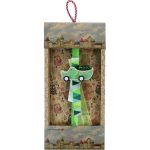 Λαμπάδα με Ξύλινο Ζωάκι με Ρόδες - Κροκόδειλος