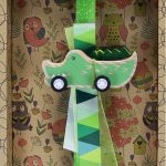 Λαμπάδα με Ξύλινο Ζωάκι με Ρόδες - Κροκόδειλος - Image 2