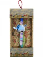 Λαμπάδα με Ξύλινο Ζωάκι με Ρόδες - Ελεφαντάκι