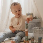 LITTLE DUTCH. Σετ ξύλινα τουβλάκια Forest Friends FSC - Image 2