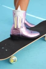 καουμπόικες δερμάτινες μπότες με λεπτομέρειες από αστέρια και φούντες - Image 2