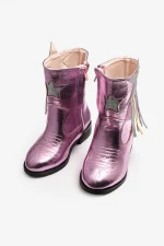 καουμπόικες δερμάτινες μπότες με λεπτομέρειες από αστέρια και φούντες - Image 3