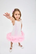 Φόρεμα με τούλι και πούλιες - Image 4