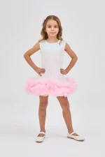 Φόρεμα με τούλι και πούλιες