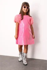 Φούξ Φόρεμα με φούντες στα μανίκια και πούλιες - Image 3