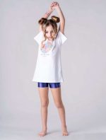 Oversized T-Shirt And Purple Biker Shorts