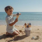 LITTLE DUTCH. Σετ κουβαδάκια παραλίας Ice Cream Ocean World Μπλε - Image 3