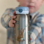 LITTLE DUTCH. Ανοξείδωτο μπουκάλι flip-up campus 600 ml - Forest Friends - Image 3