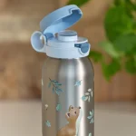 LITTLE DUTCH. Ανοξείδωτο μπουκάλι flip-up campus 600 ml - Forest Friends - Image 5