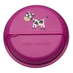 CARL OSCAR. Φαγητοδοχείο στρογγυλό με θήκες O18εκ. BentoDISC™ Αγελάδα - Μωβ - Image 5