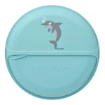 CARL OSCAR. Φαγητοδοχείο στρογγυλό με θήκες O18εκ. BentoDISC Δελφίνι - Μπλε - Image 2